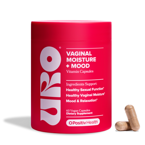 O Positiv URO Vaginal Moisture & Mood – Formulated to Support Vaginal Moisture, Mood & Relaxation – with KSM-66® Ashwagandha, Ginkgo Biloba, Mucuna pruriens, and GABA – 30 Servings