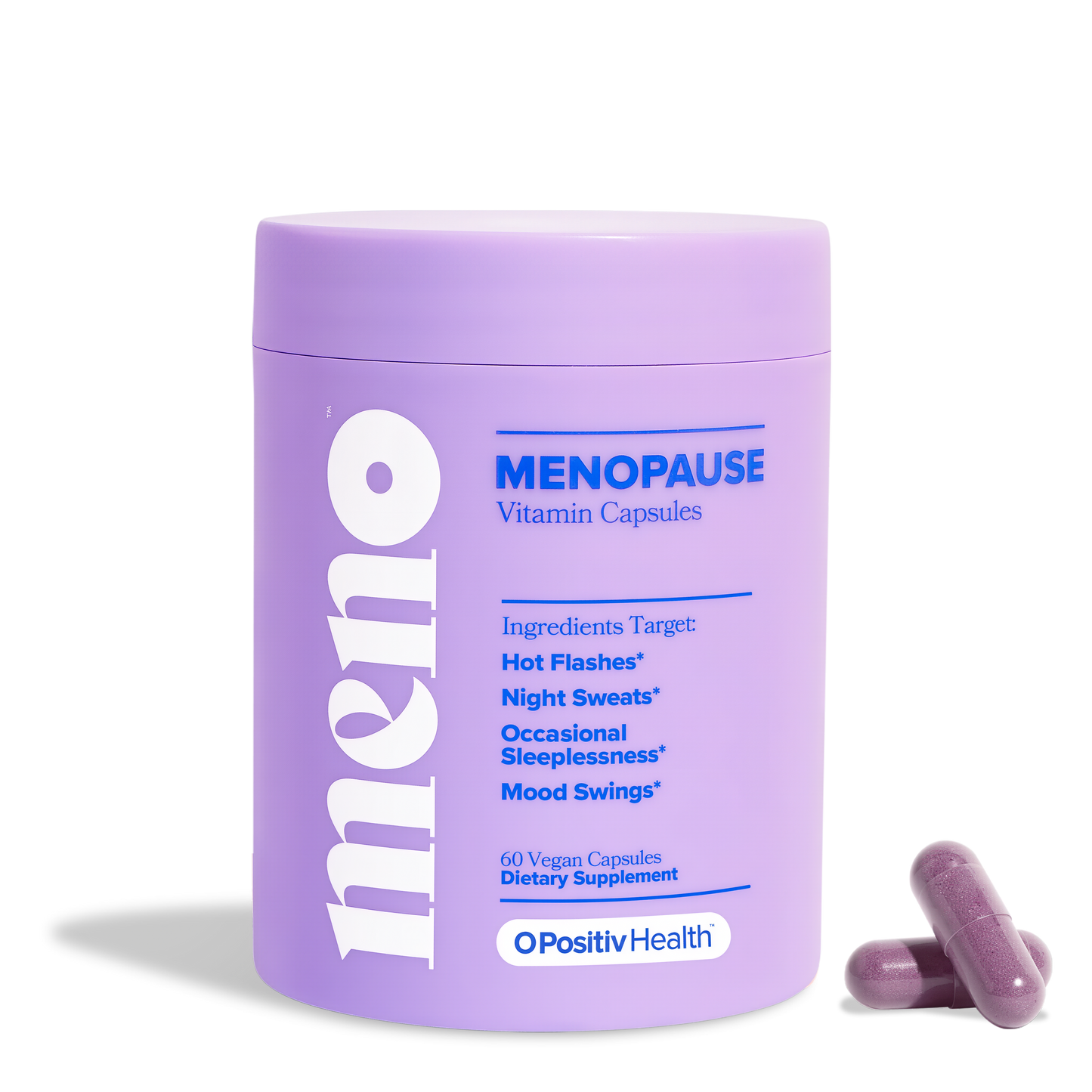 MENO Vitamins for Menopause - Hormone-Free Menopause Supplement for Women - Black Cohosh & Ashwagandha KSM-66 - Helps Relieve Hot Flashes, Night Sweats, Mood Swings - 30 Servings (Pack of 1)