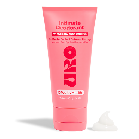 URO Intimate Whole Body Deodorant Cream – Dermatologist Tested, Hypoallergenic, Non-irritating, Aluminum Free, Unscented, Dries Clear – Odor & Moisture Control, Anti-Chafing – 3 Oz Tube (Pack of 1)