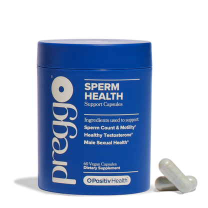 O Positiv Preggo Sperm Health Capsules for Men - OBGYN-Formulated for Improved Sperm Count & Motility with Tongkat Ali, NAC, Alpha Lipoic Acid – Male Reproductive Health, 60 Count (Pack of 1)